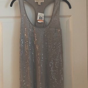 Michael Kors sequined racerback tank top